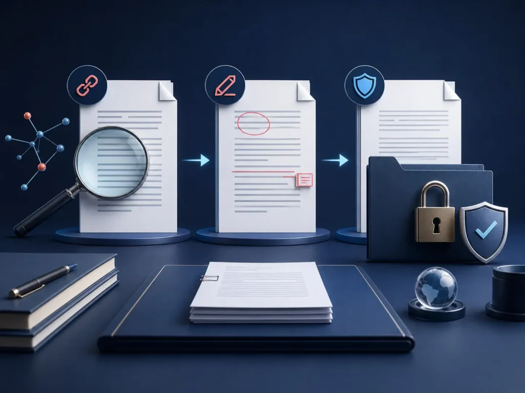 Academic document quality review, responsible referencing and confidential handling